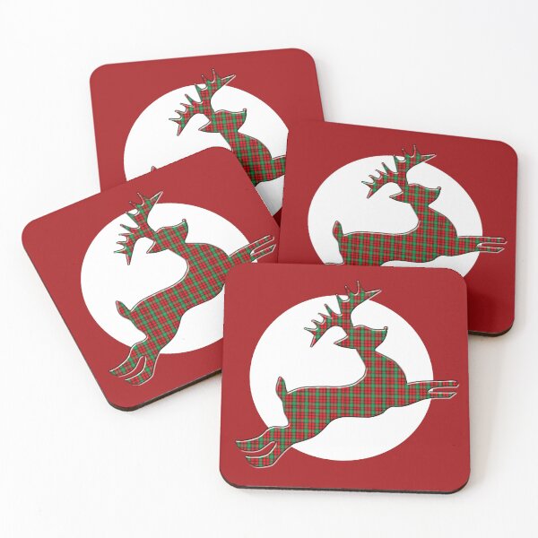 Item preview, Tartan Reindeer with Moon designed and sold by LaRoach Digital Arts.