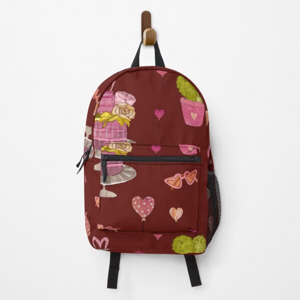 Item preview, Cake cactus balloon pattern cute a watercolor red designed and sold by Yana Mustafina | Boho Soulful Designs.