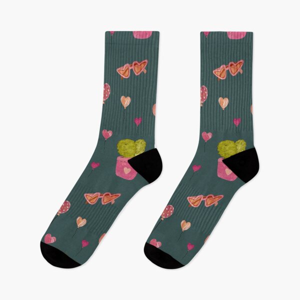 Item preview, Cake cactus balloon pattern cute a watercolor turquoise designed and sold by Yana Mustafina | Boho Soulful Designs.