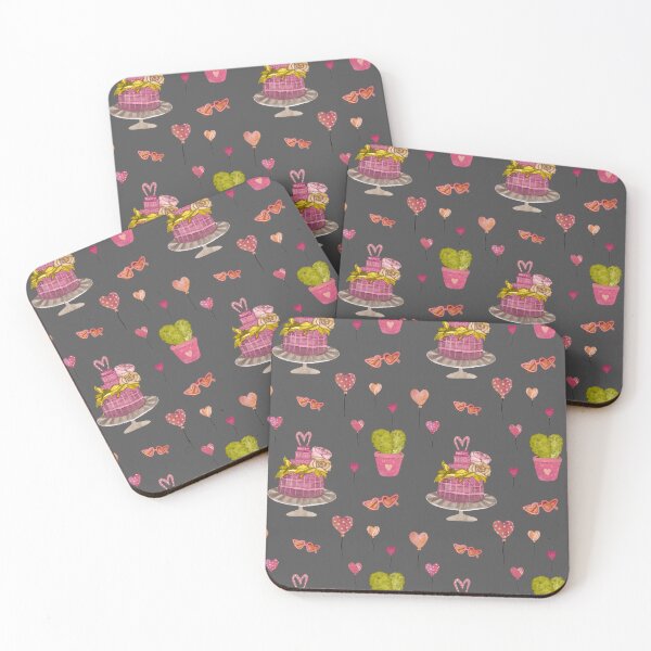 Item preview, Cake cactus balloon pattern cute a watercolor designed and sold by Yana Mustafina | Boho Soulful Designs.