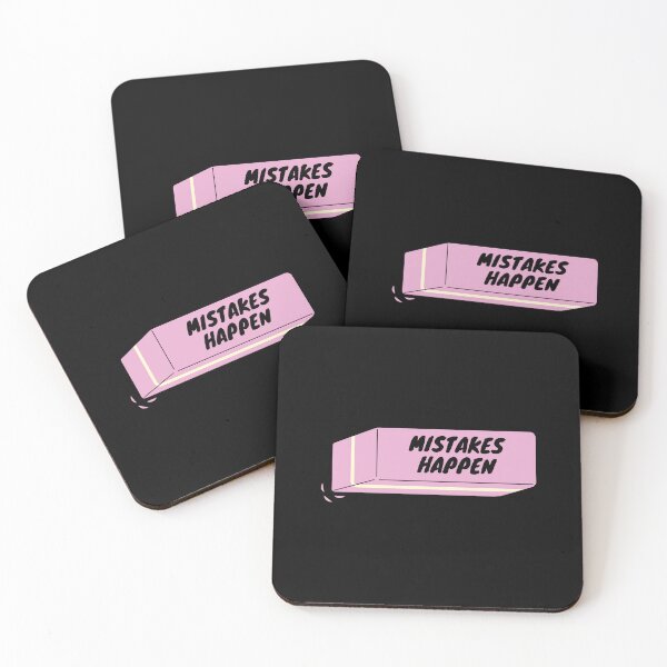 Item preview, mistakes happen pink eraser designed and sold by indie cottage.