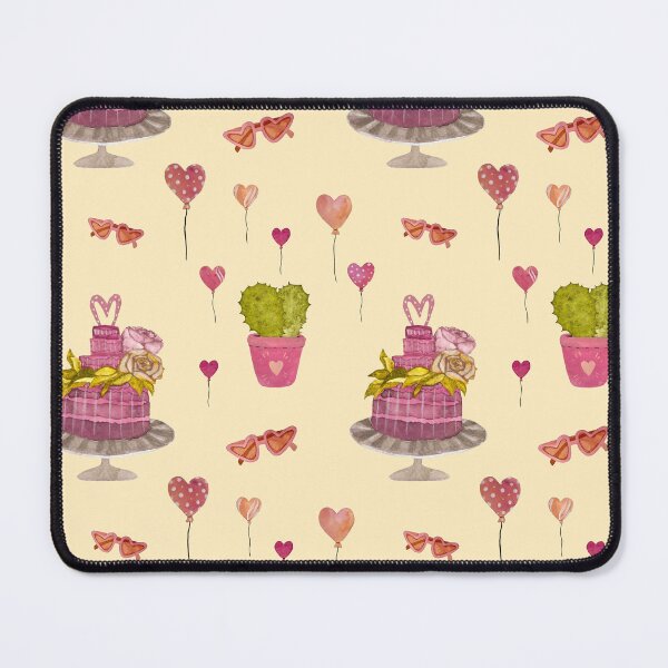 Item preview, Cake cactus balloon pattern cute a watercolor beige designed and sold by Yana Mustafina | Boho Soulful Designs.