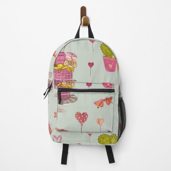 Item preview, Cake cactus balloon pattern cute a watercolor mint designed and sold by Yana Mustafina | Boho Soulful Designs.