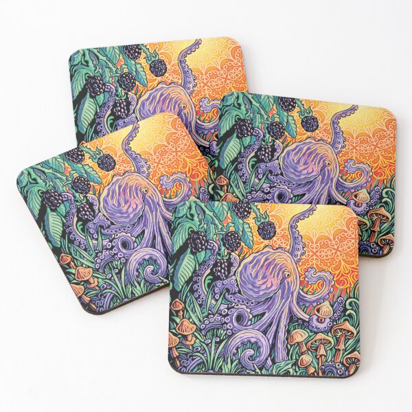 Item preview, Blackberry Octopus in the mushroom patch designed and sold by Ty Meier.