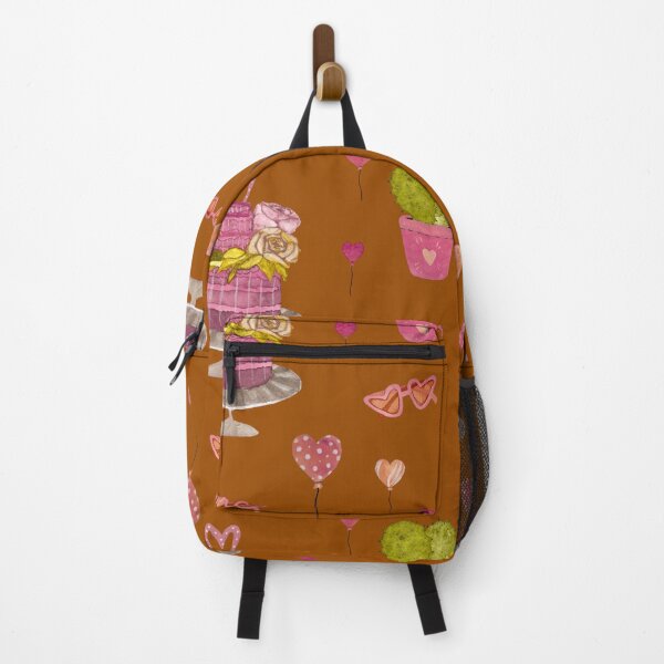 Item preview, Cake cactus balloon pattern cute a watercolor brown designed and sold by Yana Mustafina | Boho Soulful Designs.