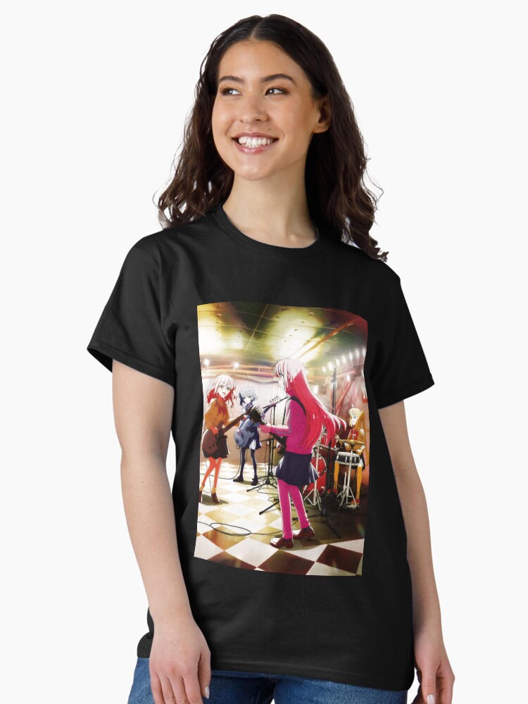 Aperçu 1 sur 7. T-shirt classique avec l'œuvre Bocchi le rocher créée et vendue par TeddyGotDesigns.