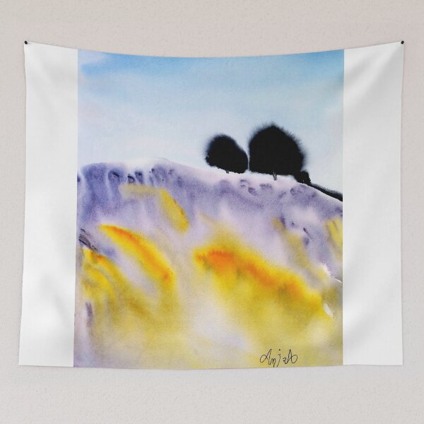 Item preview, Slope Hill  Watercolor Landscape designed and sold by amira.