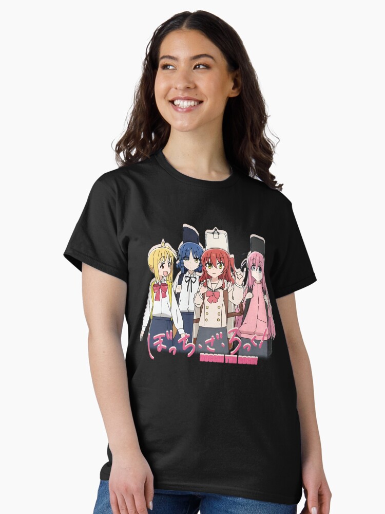 Aperçu 2 sur 7. T-shirt classique avec l'œuvre Bocchi le Rocher créée et vendue par TeddyGotDesigns.