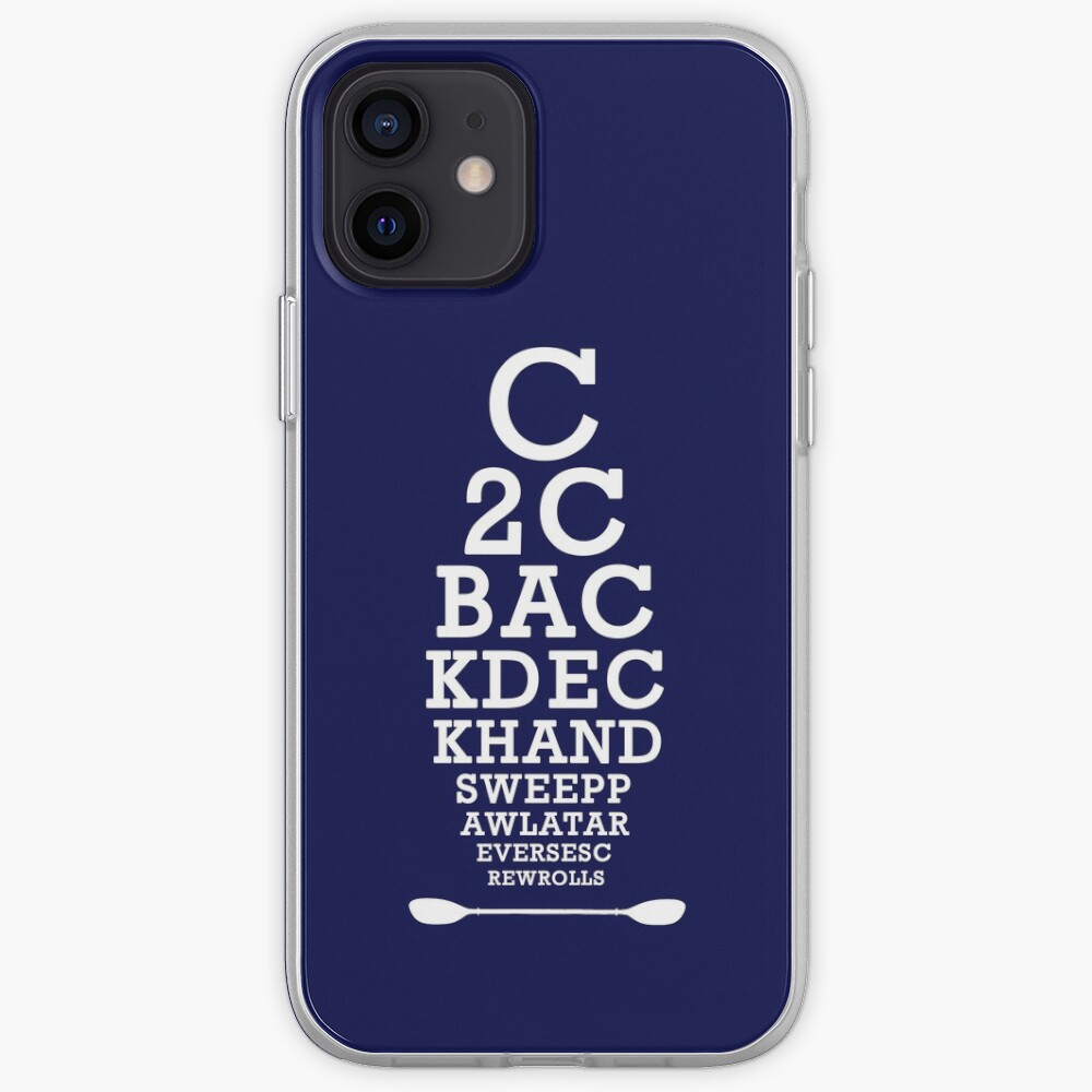 Whitewater Kayak Roll Eye Chart for Kayakers and Paddlers iPhone Case & Cover