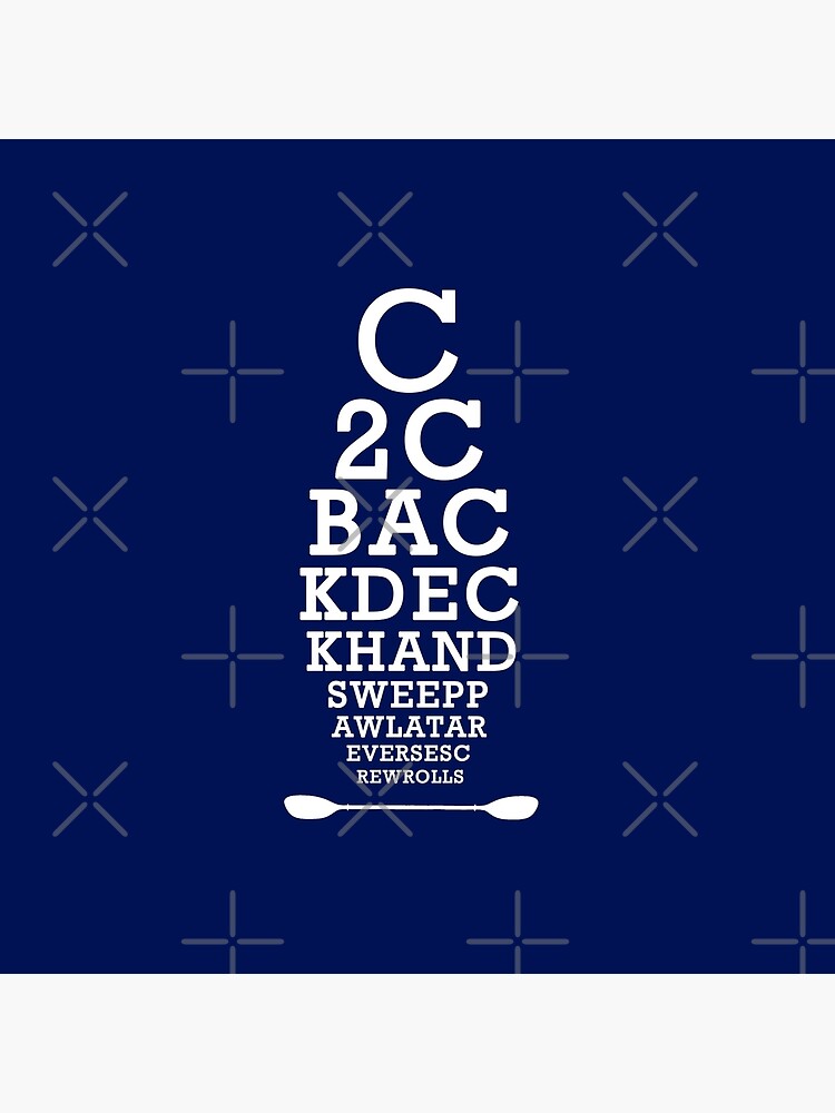Whitewater Kayak Roll Eye Chart for Kayakers and Paddlers by Compassandbliss
