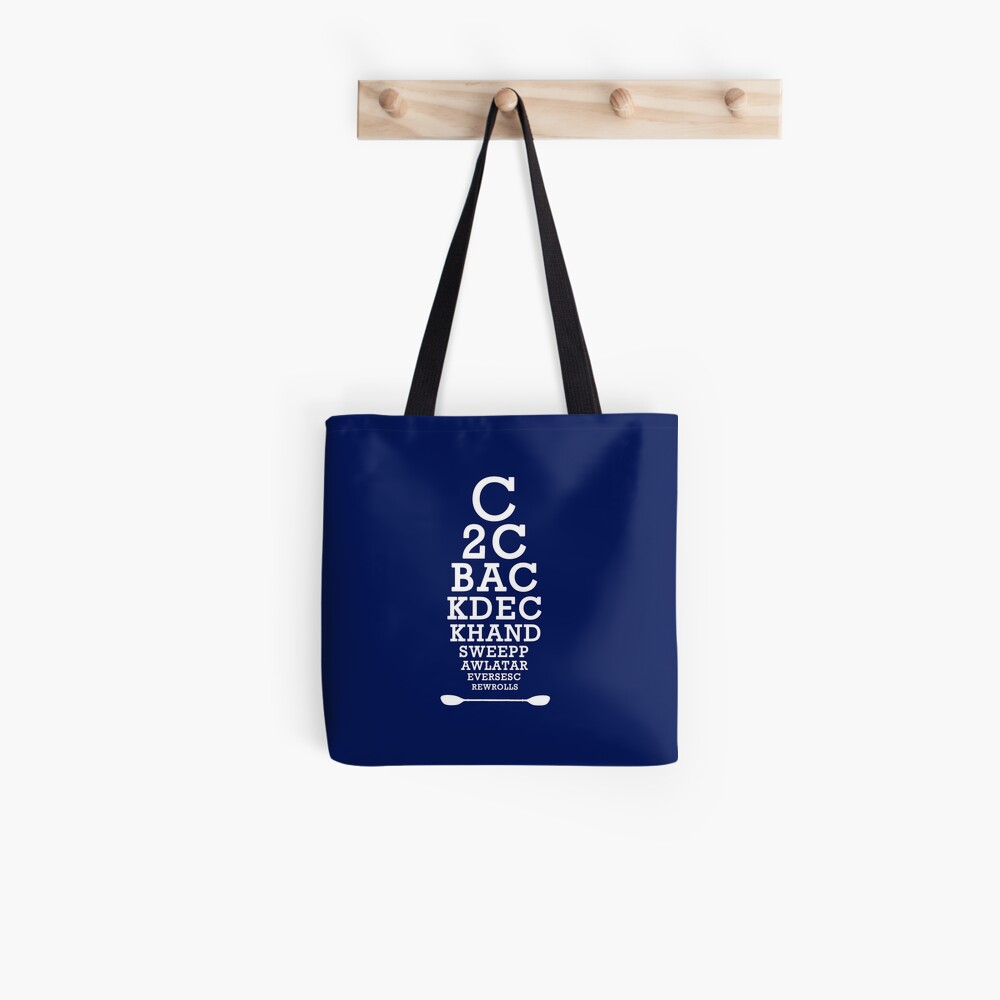 Whitewater Kayak Roll Eye Chart for Kayakers and Paddlers Tote Bag
