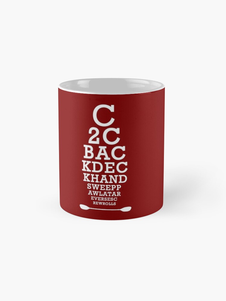 Alternate view of Whitewater Kayak Roll Eye Chart for Kayakers and Paddlers Mug