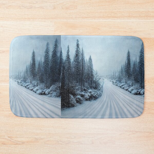 Item preview, Winter road trees designed and sold by ComicsFactory.