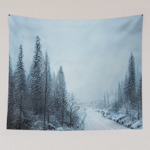 Item preview, Winter road trees designed and sold by ComicsFactory.