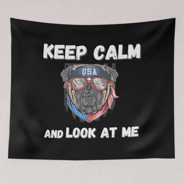 Item preview, Keep Calm And Look At Me Dog Design Funny Quote USA   designed and sold by BusyPuzzlea.