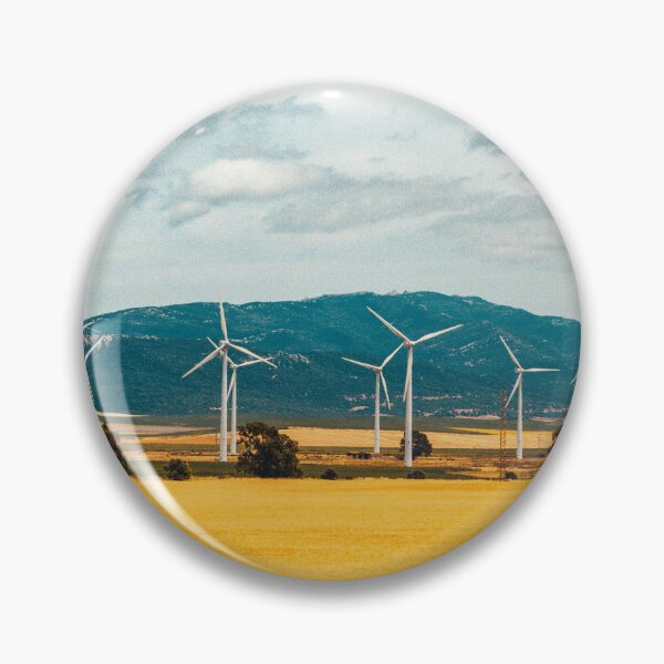 Item preview, View of large wind turbines producing clean sustainable energy, clean energy future designed and sold by RaimondKlavins.
