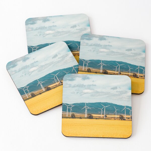 Item preview, View of large wind turbines producing clean sustainable energy, clean energy future designed and sold by RaimondKlavins.