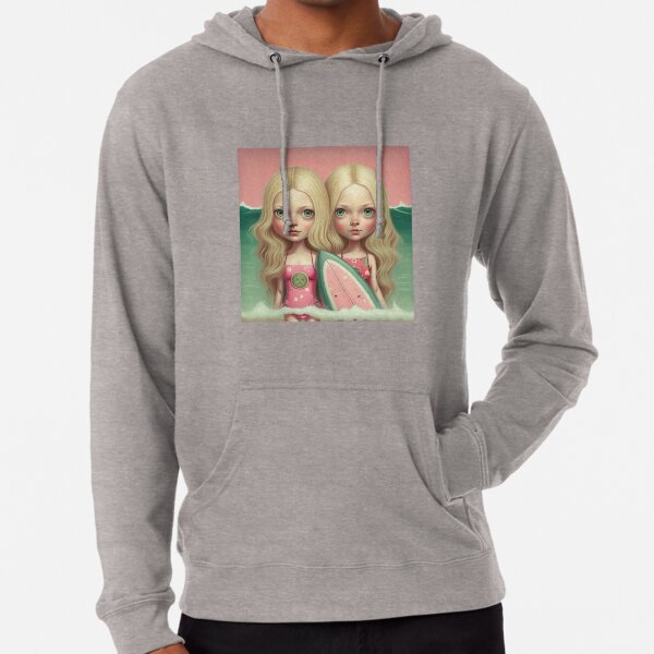 Cute friends surfing Lightweight Hoodie