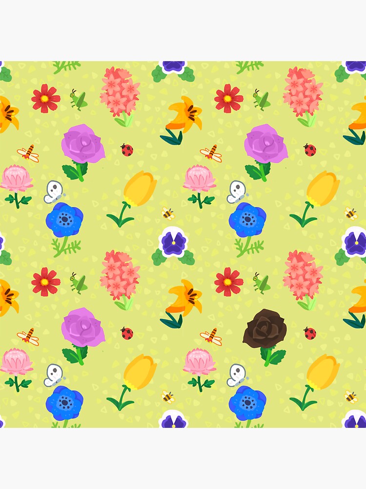 "Animal Crossing flower bed" Sticker for Sale by ugagoo Redbubble