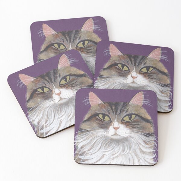 Item preview, Andy Turner Original Fluffy Tabby Cat Portrait designed and sold by Andy Turner.