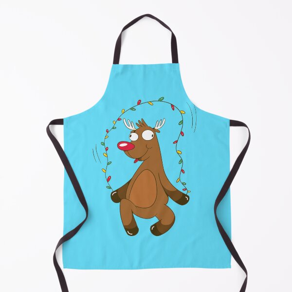 Item preview, Funny Adorable Rudolph the Red Nose Reindeer Skipping Christmas Lights designed and sold by KaylaStudio.