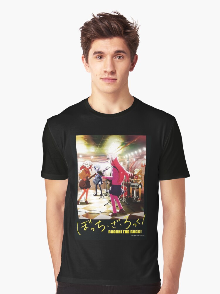 Aperçu 1 sur 5. T-shirt graphique avec l'œuvre Bocchi Le Rocher Bocchi Le Rocher créée et vendue par TeddyGotDesigns.
