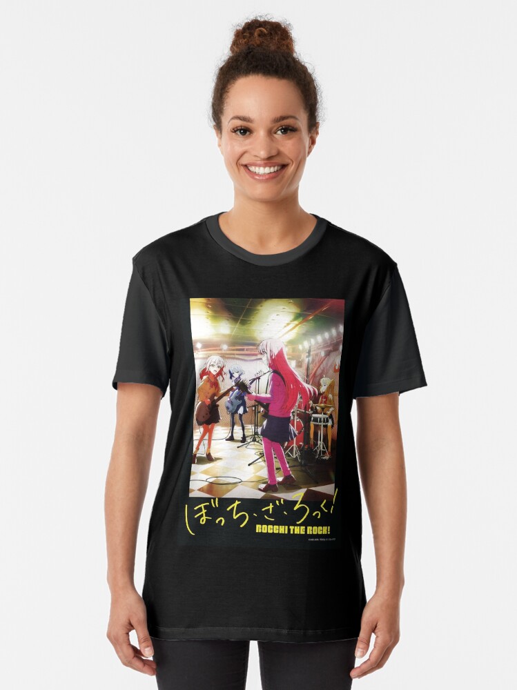 Aperçu 2 sur 5. T-shirt graphique avec l'œuvre Bocchi Le Rocher Bocchi Le Rocher créée et vendue par TeddyGotDesigns.