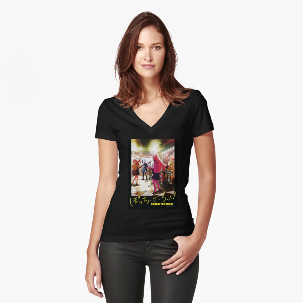 Aperçu de l'œuvre T-shirt moulant col V créée et vendue par TeddyGotDesigns.