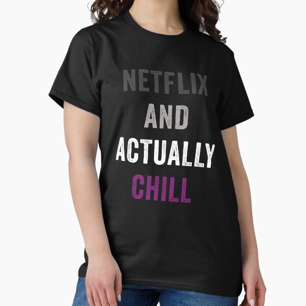 Artikel-Vorschau von Netflix und Actually Chill Asexual Pride Lustige Ace Flagge, designt und verkauft von Queer Pride Shop.