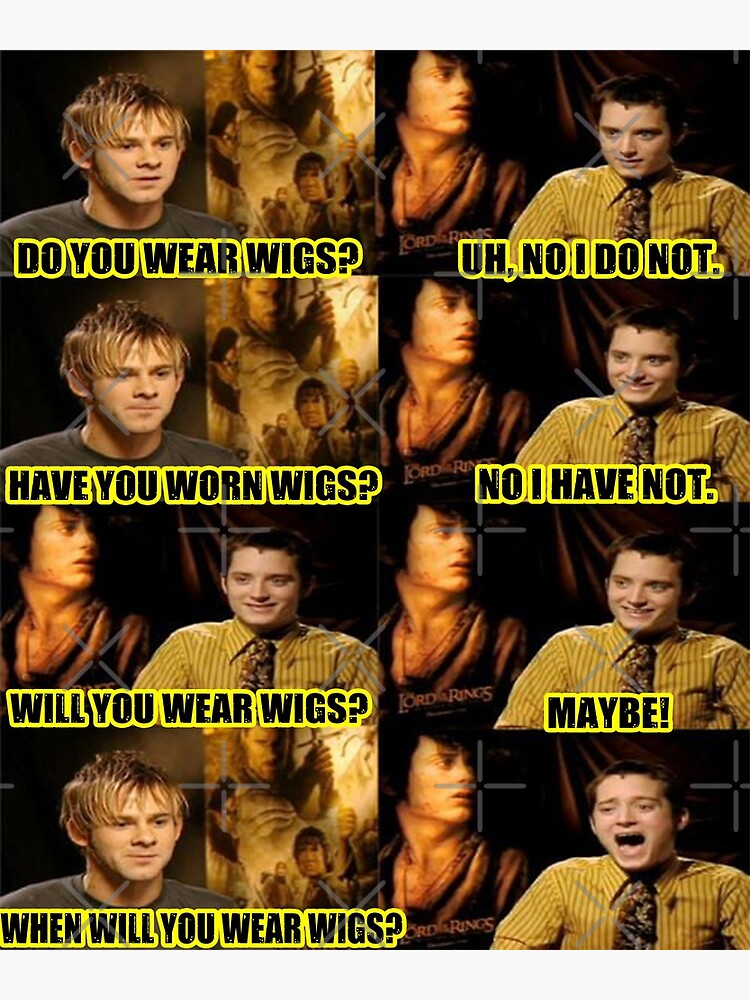 "DO YOU WEAR WIGS? HAVE YOU WORN WIGS? WILL YOU WEAR WIGS? WHEN WILL YOU WEAR WIGS" Poster for