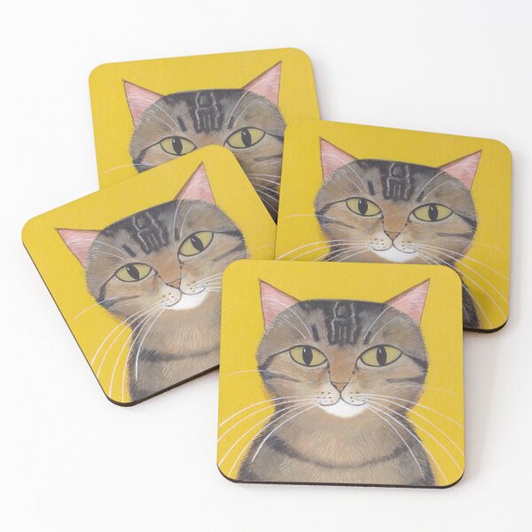 Item preview, Andy Turner Original Cat Portrait Yellow designed and sold by Andy Turner.