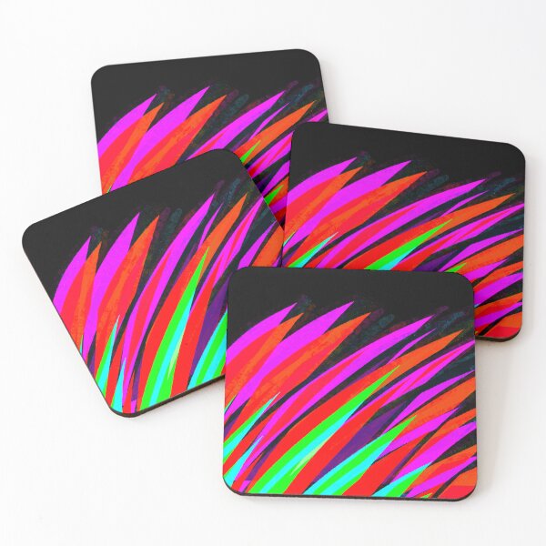 Item preview,  Colorful Feathers Peacock Neon Rainbow Design - Modern Art designed and sold by theprintedclub.