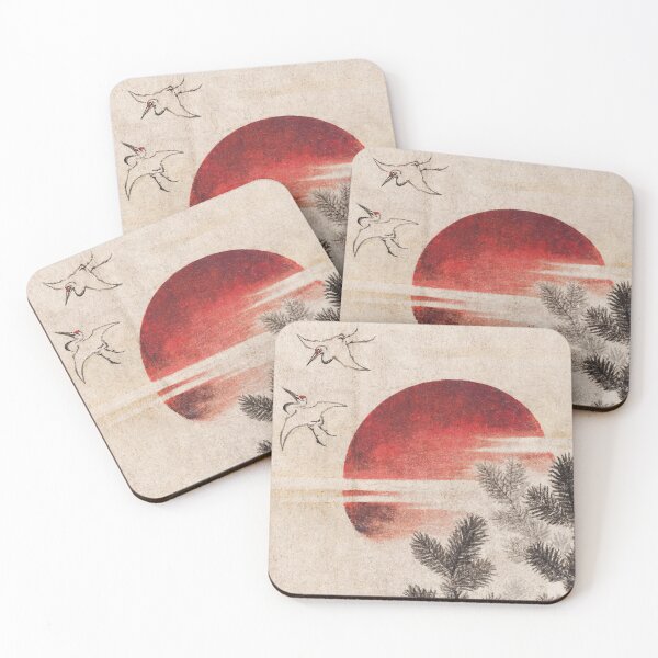 Item preview, Hokusai's birds and sunset designed and sold by MarlundArt.