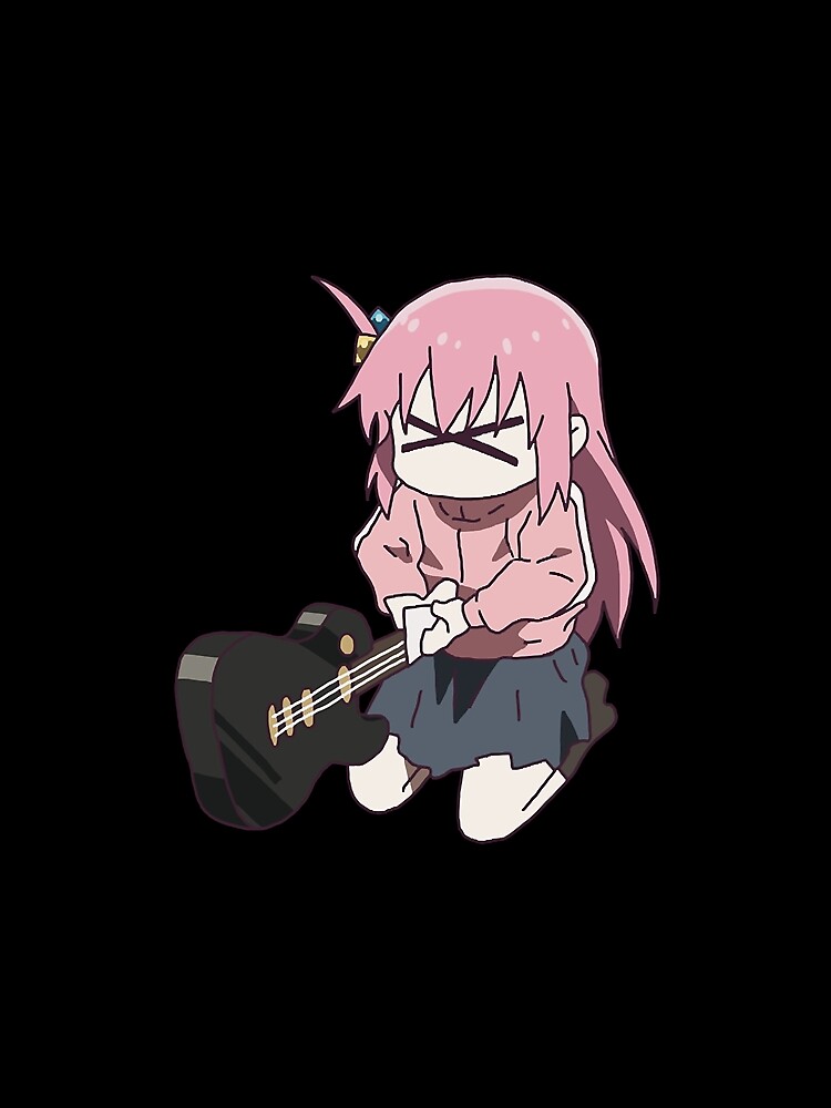 Aperçu 5 sur 5. T-shirt graphique avec l'œuvre Bocchi le rock hitori gotou guitare créée et vendue par TeddyGotDesigns.