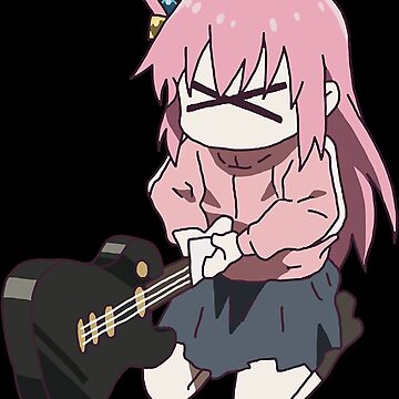 Aperçu de l'œuvre Bocchi le rock hitori gotou guitare de TeddyGotDesigns