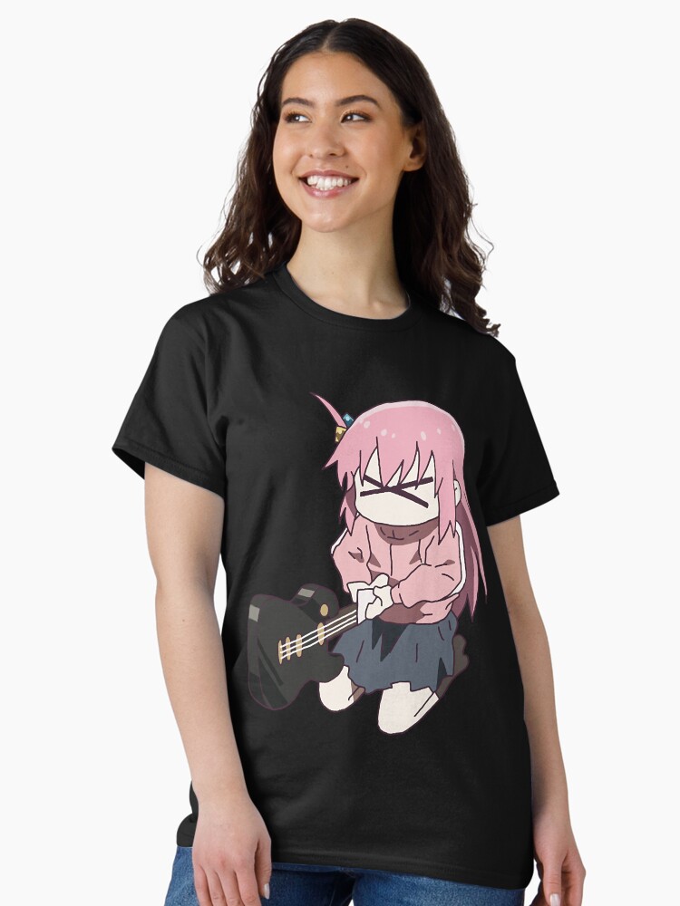 Aperçu 2 sur 7. T-shirt classique avec l'œuvre Bocchi le rock hitori gotou guitare créée et vendue par TeddyGotDesigns.