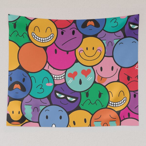 Item preview, Cute Emoji Faces | Happy Face | Angy Face - C1 designed and sold by Art-by-Geoff.