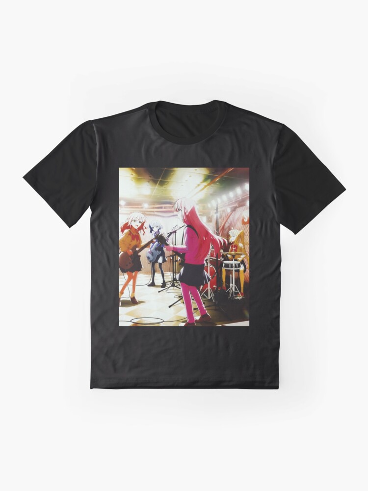 Aperçu 4 sur 5. T-shirt graphique avec l'œuvre Bocchi The Rock ! Hitori Gotou créée et vendue par TeddyGotDesigns.