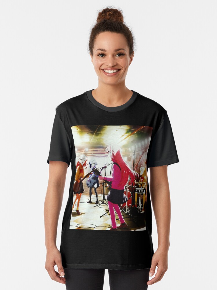 Aperçu 2 sur 5. T-shirt graphique avec l'œuvre Bocchi The Rock ! Hitori Gotou créée et vendue par TeddyGotDesigns.