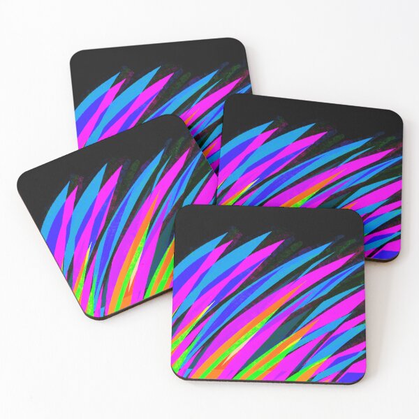 Item preview, Multicolor Feathers Peacock Neon Rainbow Design  - Modern Art designed and sold by theprintedclub.