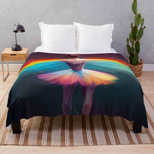 Item preview, Ballerina dancing with rainbow designed and sold by AIVIO.