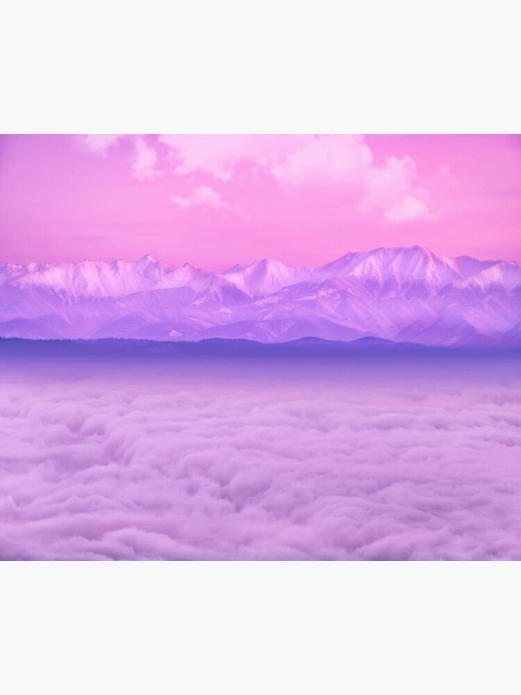 "Lush Pink Mountains and Clouds" Sticker for Sale by AlinaWonderland