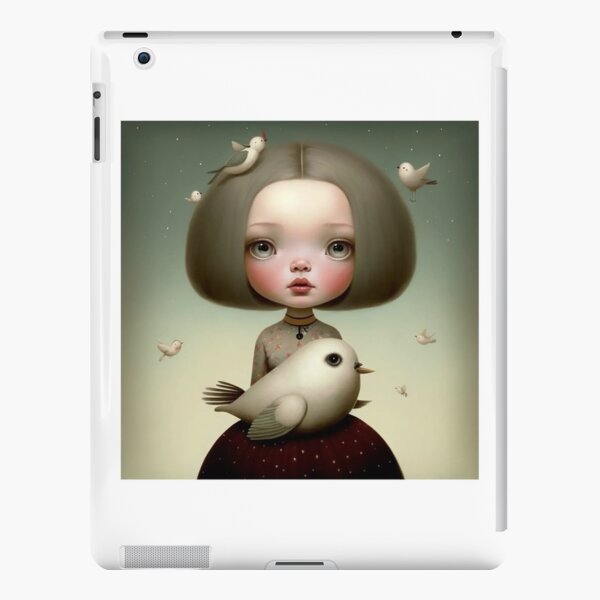 Girl with pigeons iPad Snap Case