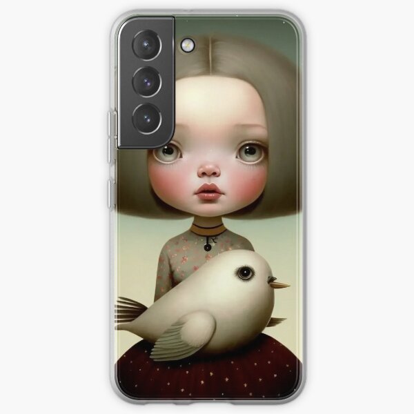 Girl with pigeons Samsung Galaxy Soft Case