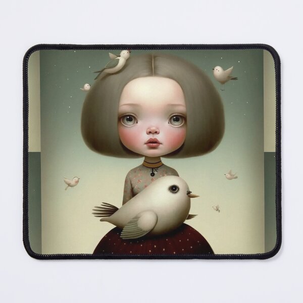 Item preview, Girl with pigeons designed and sold by AliceMonberCom.