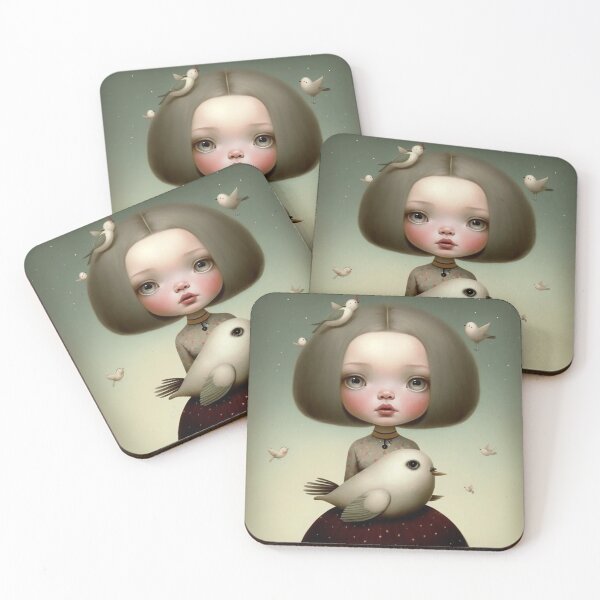 Item preview, Girl with pigeons designed and sold by AliceMonberCom.