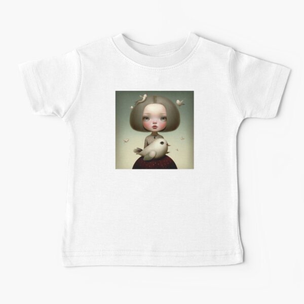 Girl with pigeons Baby T-Shirt