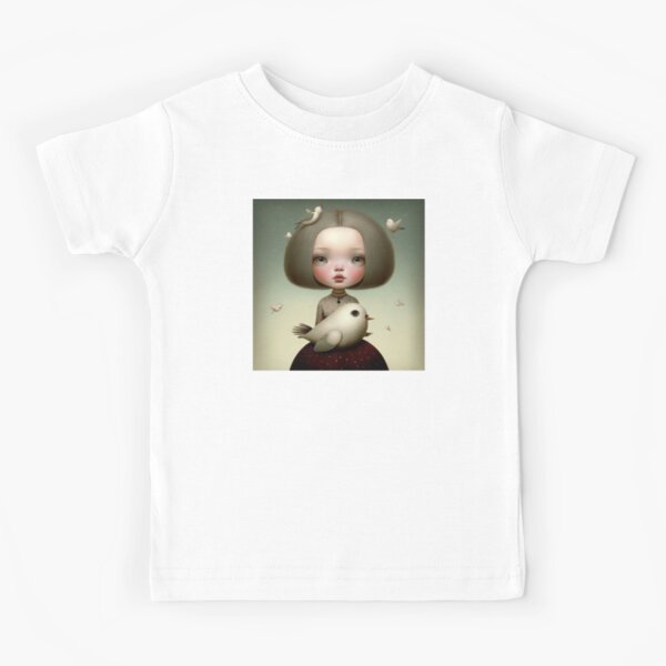 Girl with pigeons Kids T-Shirt
