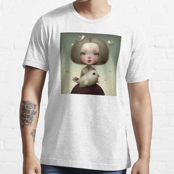 Girl with pigeons Essential T-Shirt
