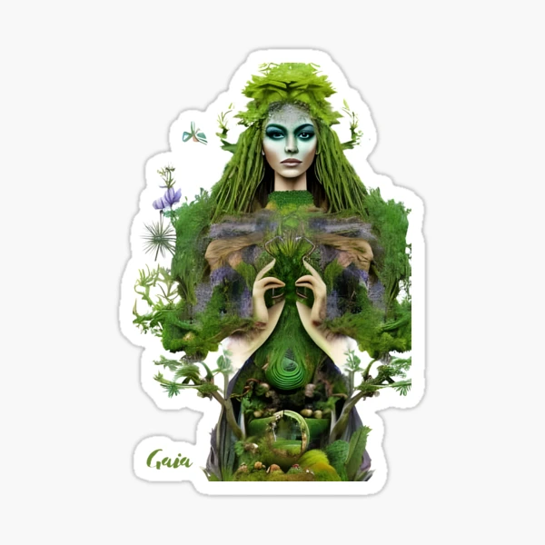 Gaia Greek Goddess Sticker Mother Earth Nature Sticker Hippie Stickers  Greek Mythology Sticker Spiritual Pagan Decals Gaia Decal 
